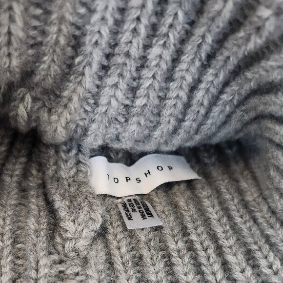 TopShop Pom‎ Pom Gray Winter Hat Beanie - Picture 3 of 11